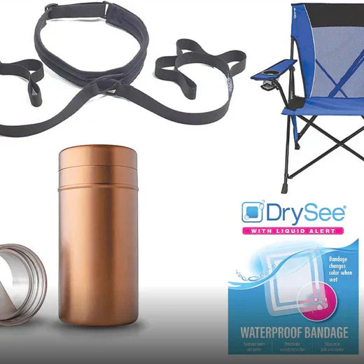 Mason-inspired tumblers, recycled chairs and neoprene headbands